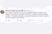 Tuíte da princesa Beatrice