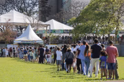  Filas foram organizadas por setores para acesso às arquibancadas