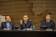 Durante sua apresentação, o candidato falou sobre questões tributárias, inovação na indústria e geração de energia limpa