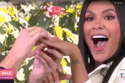 Ela foi pedida em casamento no Mais Você