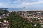 Imagem aérea de bairro Juquehy, em São Sebastião (SP)