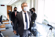 O tenente-coronel Helcio Bruno, presidente da Instituto Força Brasil, na CPI da Covid-19