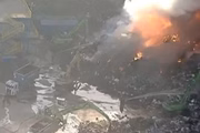 Incêndio em depósito de recicláveis, em José Bonifácio