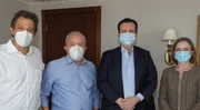 Fernando Haddad, Lula da Silva, Gilberto Kassab e Gleisi Hoffmann, durante encontro em Brasília