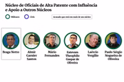 Núcleo de oficiais de alta patente com influência e apoio a outros núcleos 