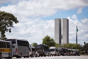 Carreata aconteceu no Eixo Monumental e foi até o Palácio do Buriti