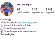 Luiz Henrique Ferreira Romão, o Macarrão, é dono de uma escolinha de futebol