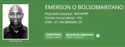 <strong>Emerson, o Bolsomaritano:</strong> Assim como Gildo e Deilson, Emerson Ruy Barros dos Santos, 39 anos, concorre pela primeira vez a um cargo eletivo. O auxiliar de escritório tentará ser deputado estadual pelo PSL na Bahia