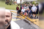 Peregrinos enfrentaram calor e chuva para chegar ao destino