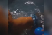 Jovem é resgatado de piscina após acidente