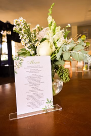 Menu preparado pela Villa Rizza