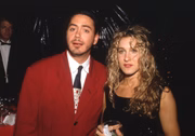 Robert Downey Jr. and Sarah Jessica Parker at Stanley K. Sheinbaum's 70th Birthday Celebration on June 12, 1990 at Santa Monica Air Center in Santa Monica, California (Photo by Ralph Dominguez/MediaPunch via Getty Images)