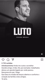 Luto! Anderson Silva e outros famosos lamentam a morte de Diego Braga