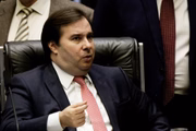 O presidente da Câmara, Rodrigo Maia