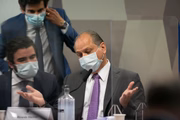 Líder do governo na Câmara, Ricardo Barros, na CPI da Covid-19