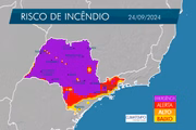 Risco de incêndio estado de SP em 24/9