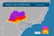 Risco de incêndio no estado de SP em 18/9