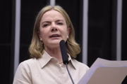 A deputada Gleisi Hoffmann, presidente do PT.