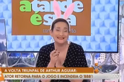 Sonia Abrão se veste de "coelha" para celebrar retorno de Arthur Aguiar ao BBB22