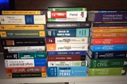 Já na banca de livros usados do Setor Comercial Sul, livros para concursos são campeões de venda
