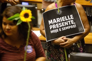 Ato em homenagem à Marielle, na Câmara dos Deputados, em 2018