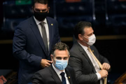 Senadores Rodrigo Pacheco e Flávio Bolsonaro
