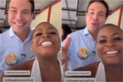 A cantora participou de um evento politico do Partido Liberal (PL), no Rio