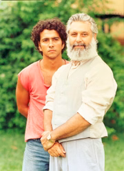 João Pedro (Marcos Palmeira) e José Inocêncio (Antônio Fagundes) na primeira versão de Renascer 