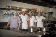 A equipe da cozinha está sempre preparada para atender as solicitações