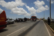 A PM e o Detran desviaram o trânsito, no sentido de Ceilândia para Taguatinga