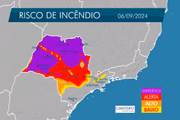 Risco de incêndio no estado de SP em 6/9
