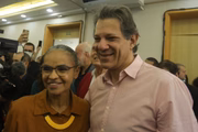 Ministros Marina Silva e Fernando Haddad