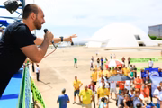 Eduardo Bolsonaro, filho do presidente, discursa em evento chamado de "Marcha da Família contra as drogas", em 2019.