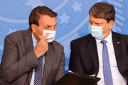 Presidente Bolsonaro e Tarcísio Gomes de Freitas, ministro da Infraestrutura