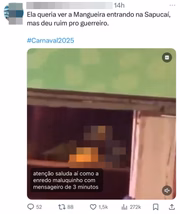 Sexo dentro de camarote na Sapucaí viralizou nas redes sociais