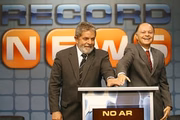 Lula e Edir Macedo na inauguração da Record News, em 2007
