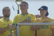 Claudio Castro, Jair Bolsonaro e Michelle Bolsonaro em 2022