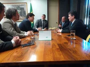 Encontro sobre a reforma com integrantes do governo e o ministro da Casa Civil, Onyx Lorenzoni