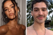 Bruna Marquezine e João Guilherme curtem festival juntos