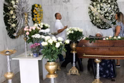 Velório Tatiana Luz. Ela ficou uma semana internada