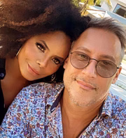 Adriana Bombom com o marido, Adrien Cunha