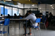 Retorno das aulas na Escola Estadual Professor Milton da Silva Rodrigues, no bairro Freguesia do Ó (SP), em novembro de 2020