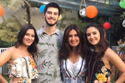Fátima Bernardes com os filhos Vinícius, Beatriz e Laura, frutos do relacionamento com William Bonner 
