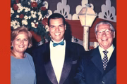 Na formatura com os avós Lila e Mário Covas