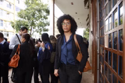 Aline Campos, que trabalha no mesmo edifício, também sentiu o abalo