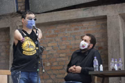 Guilherme Boulos, em evento de campanha