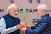 Lula e Narendra Modi na Índia