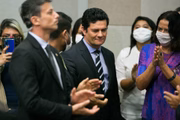 Ex-ministro Sergio Moro ao deixar cargo no governo Bolsonaro