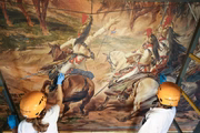 Restauração do quadro "Independência ou Morte", de Pedro Américo.