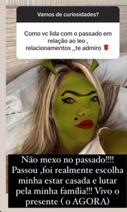 Poliana Rocha respondeu perguntas sobre o passado de Leonardo no Instagram